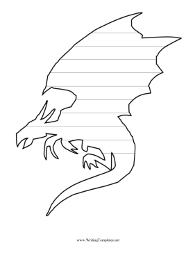 Dragon Writing Template Writing Template