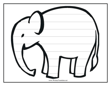 Elephant Writing Template Writing Template