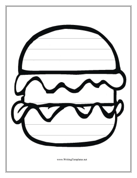 Hamburger Writing Template Writing Template