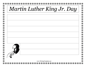 Martin Luther King Jr. Day Writing Template Writing Template