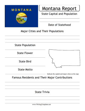 Montana State Prompt Writing Template