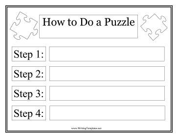 Puzzle Instructional Template Writing Template