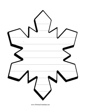 Snowflake Writing Template Writing Template