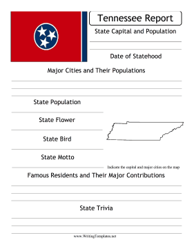 Tennessee Island State Prompt Writing Template