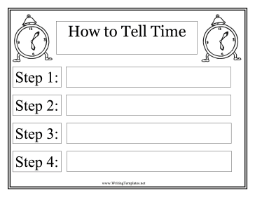 Time Instructional Template Writing Template