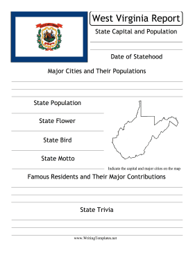 West Virginia State Prompt Writing Template