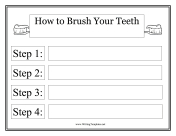 Toothbrush Instructional Template
