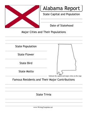 Alabama State Prompt Writing Template