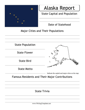 Alaska State Prompt Writing Template