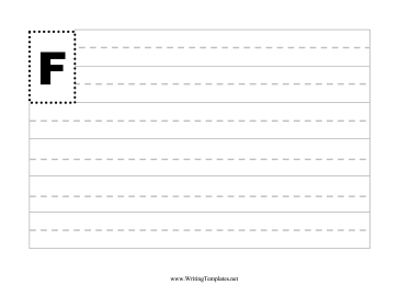 Alphabet Writing Template-F Writing Template