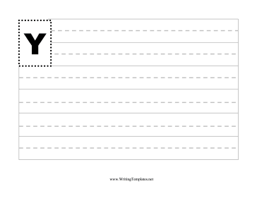 Alphabet Writing Template-Y Writing Template