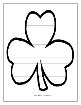 Clover Writing Template Writing Template