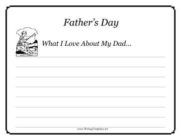 Father's Day Writing Template Writing Template