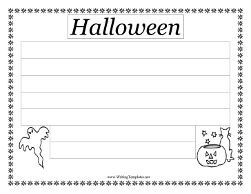 Halloween Writing Template Writing Template