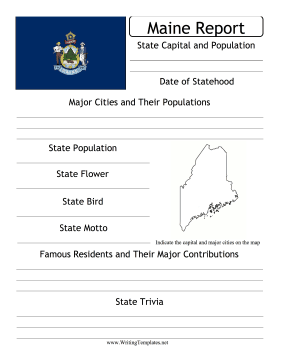 Maine State Prompt Writing Template