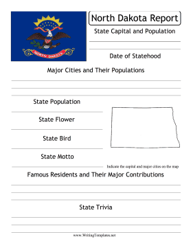 North Dakota State Prompt Writing Template