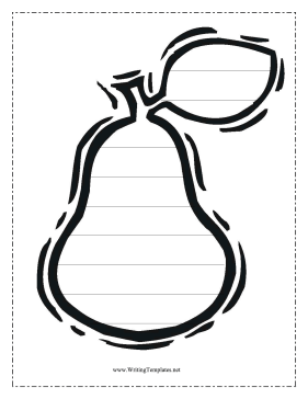 Pear Writing Template Writing Template