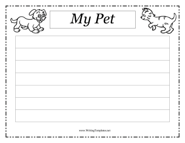 Pet Writing Template Writing Template