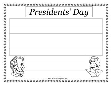 Presidents Day Writing Template Writing Template