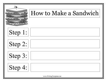 Sandwich Instructional Template Writing Template