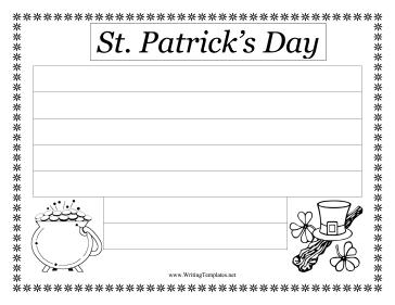 St Patrick's Day Writing Template Writing Template