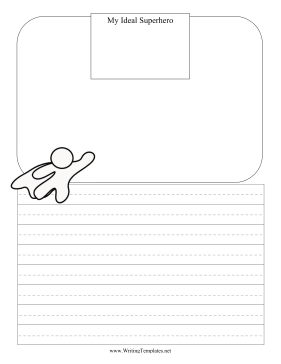 Superhero Drawing Writing Template Writing Template