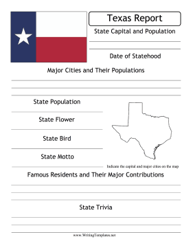 Texas State Prompt Writing Template