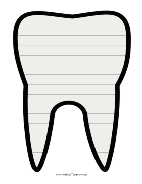 Tooth Writing Template Writing Template