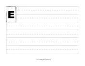 Alphabet Writing Template-E Writing Template