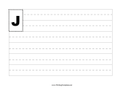 Alphabet Writing Template-J Writing Template