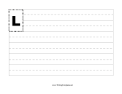 Alphabet Writing Template-L Writing Template