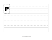 Alphabet Writing Template-P Writing Template