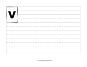 Alphabet Writing Template-V Writing Template