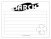 March Writing Template Writing Template
